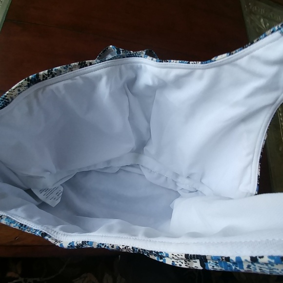 Jantzen 14 slimming rousching 1shoulder blue grey - Picture 6 of 8